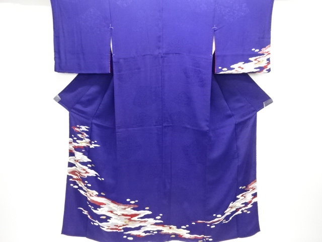 JAPANESE KIMONO / ANTIQUE KIMONO / TAISHO ROMAN STYLE / SILK / MON KINSHA / MIST
